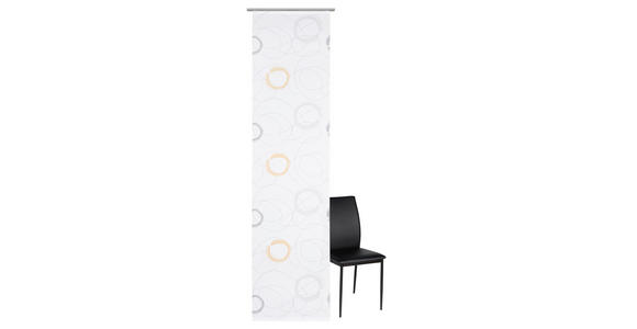 FLÄCHENVORHANG in Gelb, Grau, Weiß transparent - Gelb/Weiß, Design, Textil (60/255cm) - Novel