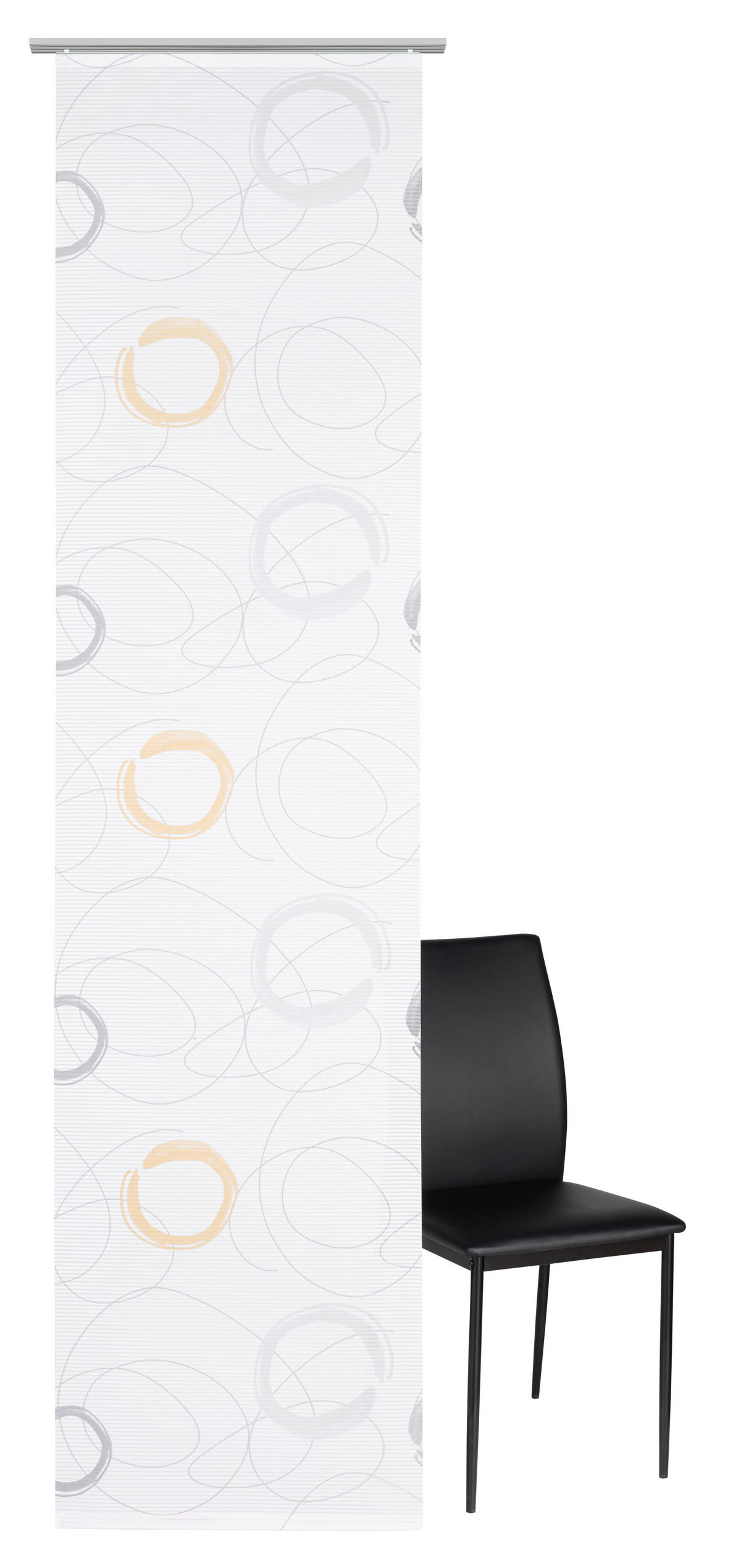 LAPFÜGGÖNY sárga, szürke, fehér  - sárga/fehér, Design, textil (60/255cm) - Novel