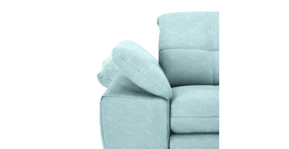 ECKSOFA  in Webstoff Türkis  265/180 cm  - Türkis/Schwarz, Design, Textil/Metall (265/180cm) - Carryhome