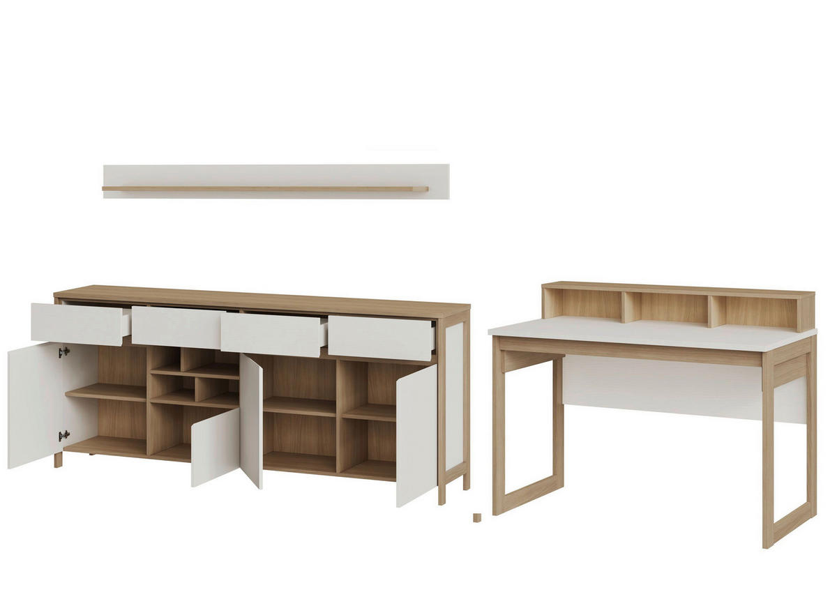 BÜRO - Weiß, Design, Holzwerkstoff - MID.YOU