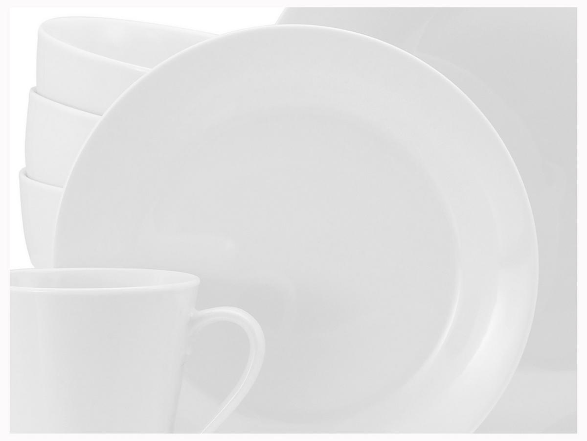 KOMBISERVICE Weiß Base weiß 42-teilig 6 Personen  - Weiß, Basics, Keramik - Creatable