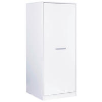 MEHRZWECKSCHRANK 67/164/68 cm  in Weiß  - Silberfarben/Weiß, MODERN, Holzwerkstoff/Metall (67/164/68cm) - home24