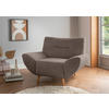 SESSEL in Bouclé Taupe  - Taupe/Wildeiche, KONVENTIONELL, Holz/Textil (111/81/90cm) - MID.YOU