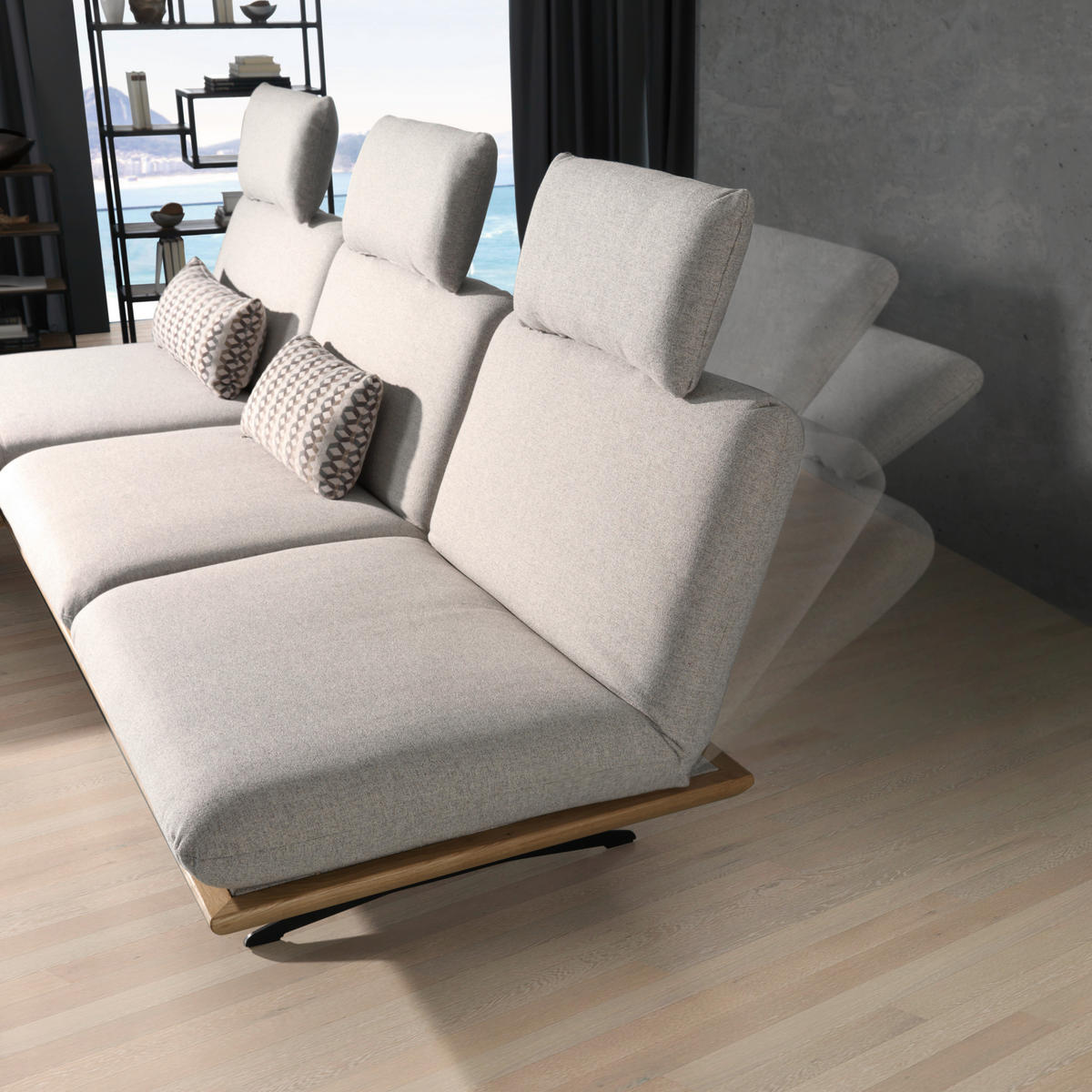 SCHLAFSOFA in Grau  - Schwarz/Grau, Design, Holz/Textil (204/92/90cm) - Dieter Knoll