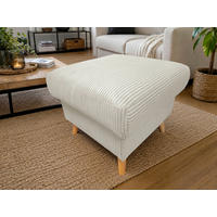 HOCKER Textil Beige  - Beige/Naturfarben, Design, Holz/Textil (61/43/61cm) - P & B