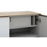 AKTENSCHRANK Eichefarben, Weiß - Eichefarben/Weiß, Design, Glas/Holzwerkstoff (112,6/114/37,2cm) - Voleo