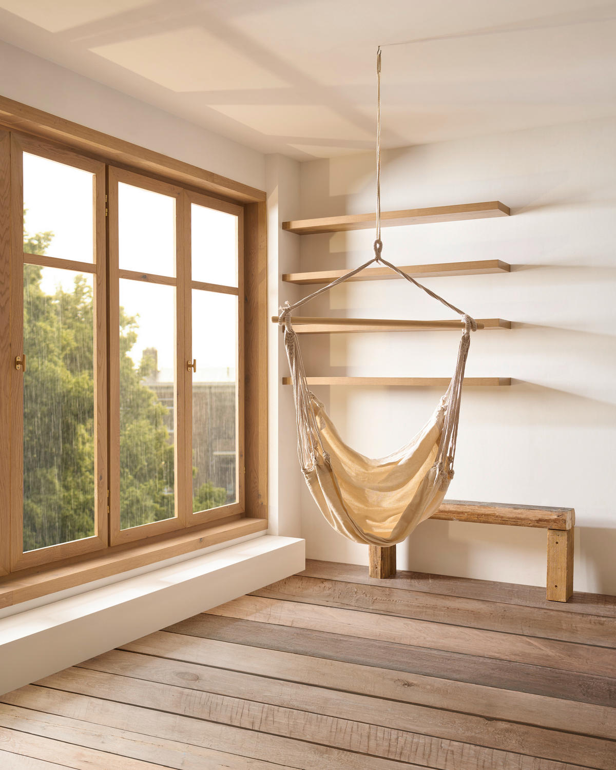 GARTENSCHWINGSTUHL - Weiß, Trend, Textil (30,00/130,00/100,00cm)