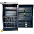 BARSCHRANK in Blau, Naturfarben, Goldfarben  - Blau/Goldfarben, Trend, Holz/Metall (120/99/48cm) - Ambia Home