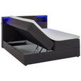 BOXSPRINGBETT 160/200 cm  in Anthrazit  - Anthrazit/Schwarz, Design, Holz/Textil (160/200cm) - Xora