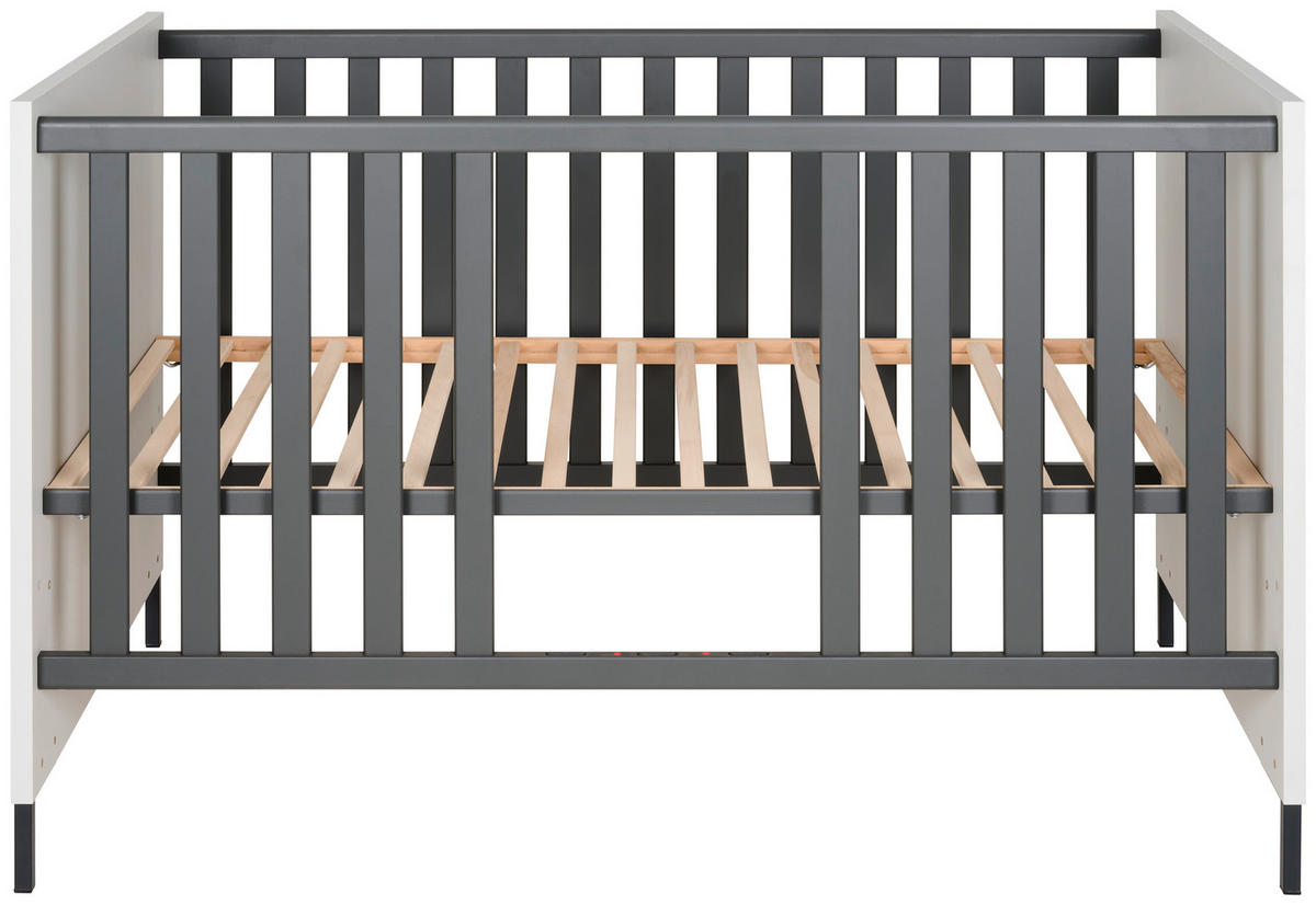 GITTERBETT Milan 144/78/93 cm  - Anthrazit/Grau, Basics, Holz/Holzwerkstoff (144/78/93cm) - Jimmylee