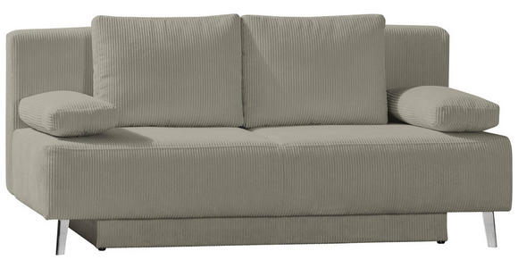 SCHLAFSOFA Spicy in Cord Taupe  - Taupe, MODERN, Textil/Metall (193/85/88cm) - Novel