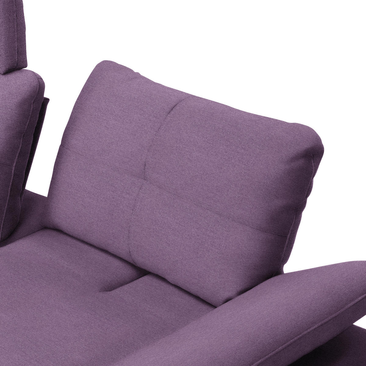 ECKSOFA in Webstoff Lila  179/301 cm  - Lila/Schwarz, Design, Textil/Metall (179/301cm) - Chilliano