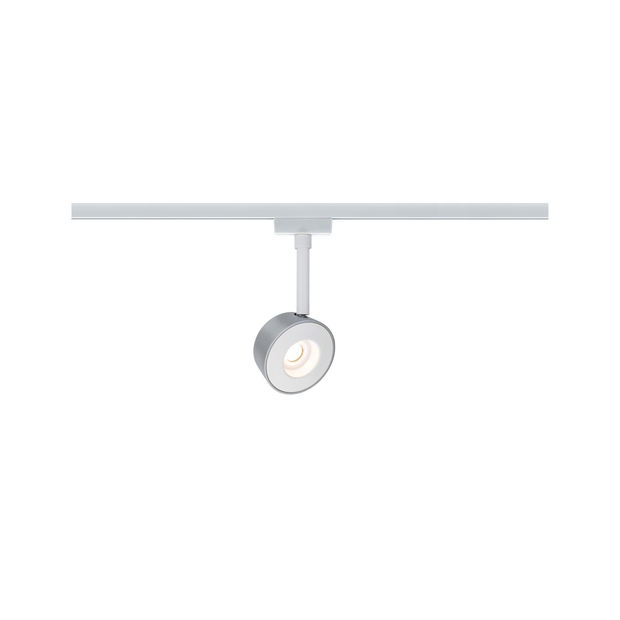 SCHIENENSYSTEM-STRAHLER - Chromfarben/Weiß, Design, Metall (8/18/4cm) - Paulmann