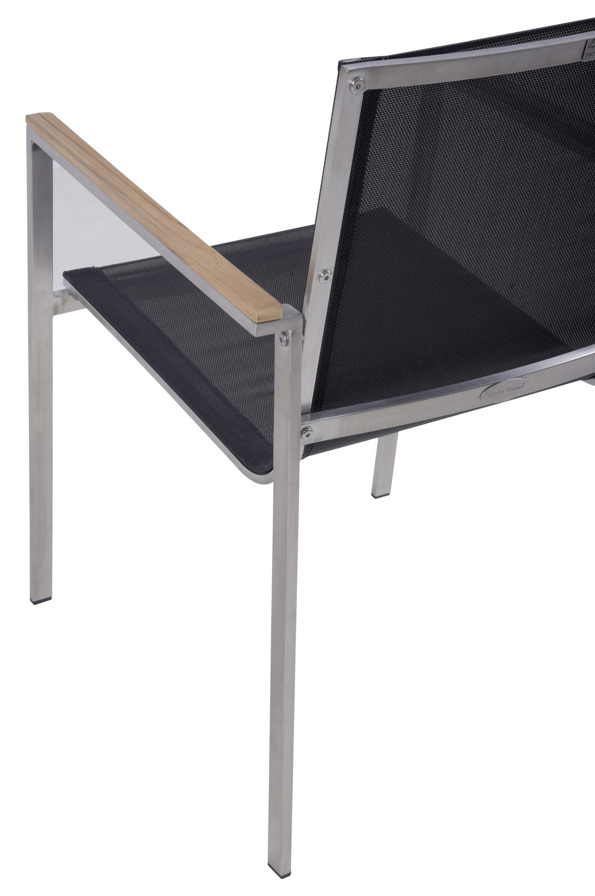 GARTENSTUHL-SET Holz, Metall, Kunststoff Schwarz, Silberfarben, Teakfarben  - Silberfarben/Schwarz, Basics, Holz/Kunststoff (58/86/55cm) - Gardenson