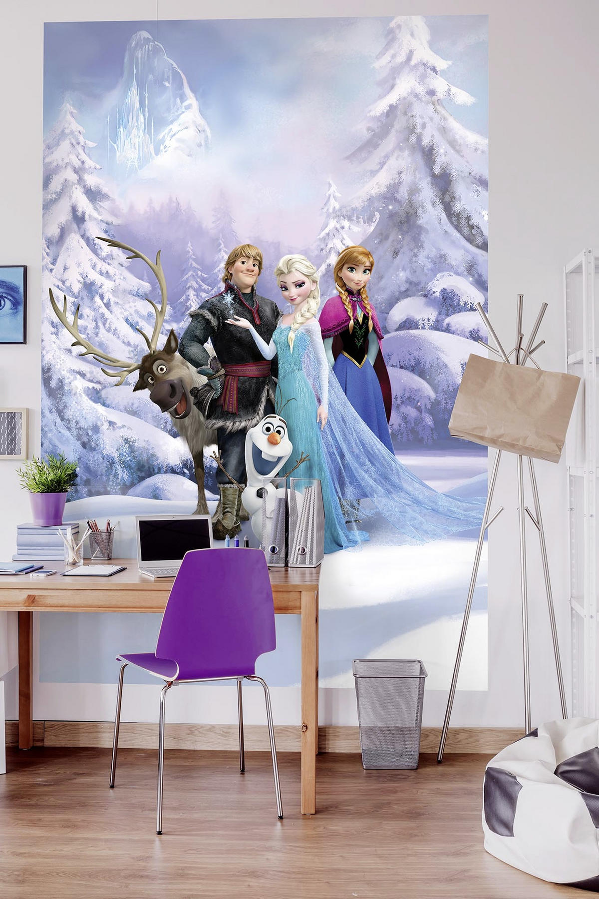 FOTOTAPETE Frozen  - Blau/Multicolor, Design, Papier (184/254cm) - Disney