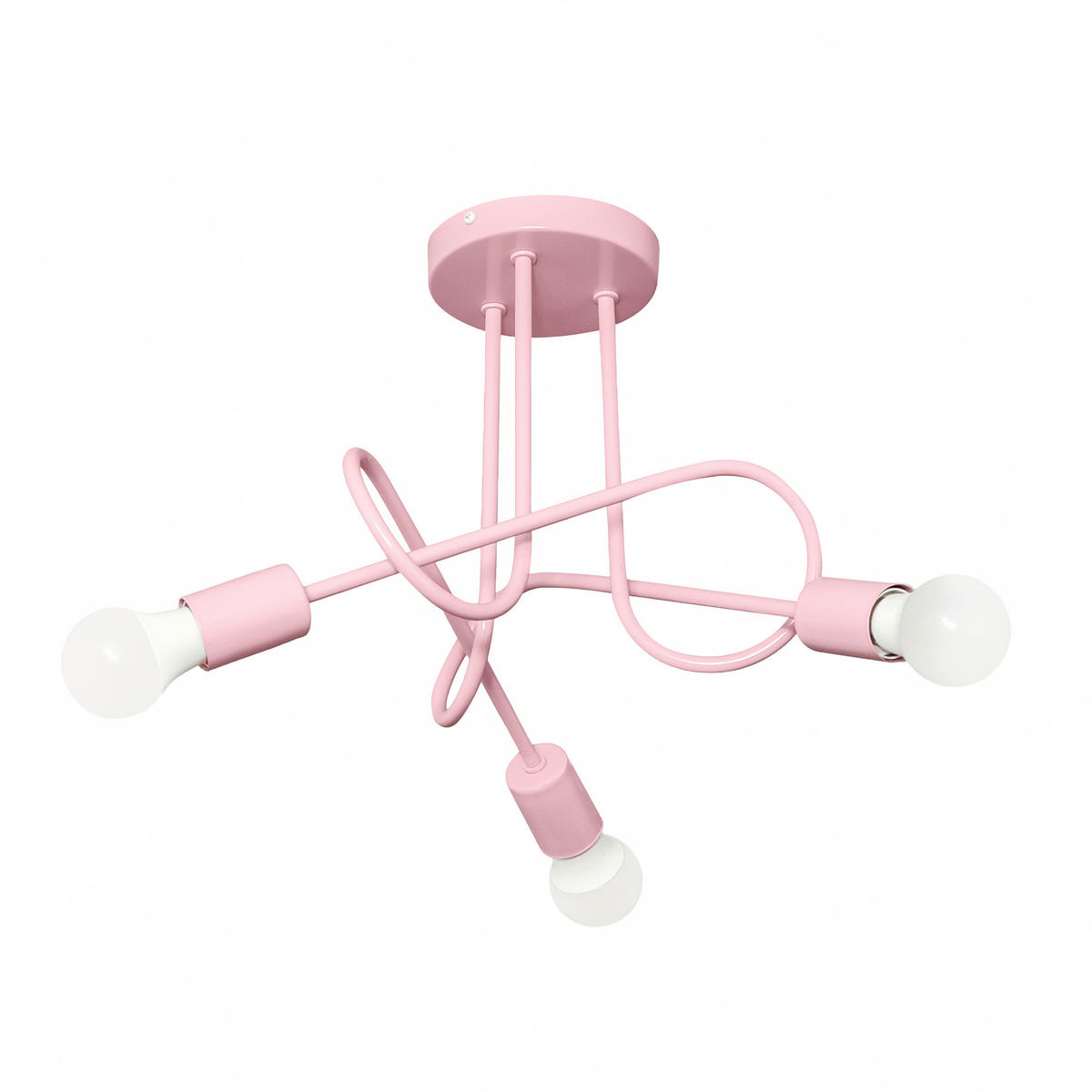 KINDERDECKENLEUCHTE OXFORD 45/45/30 cm   - Hellrosa, KONVENTIONELL, Metall (45/45/30cm)
