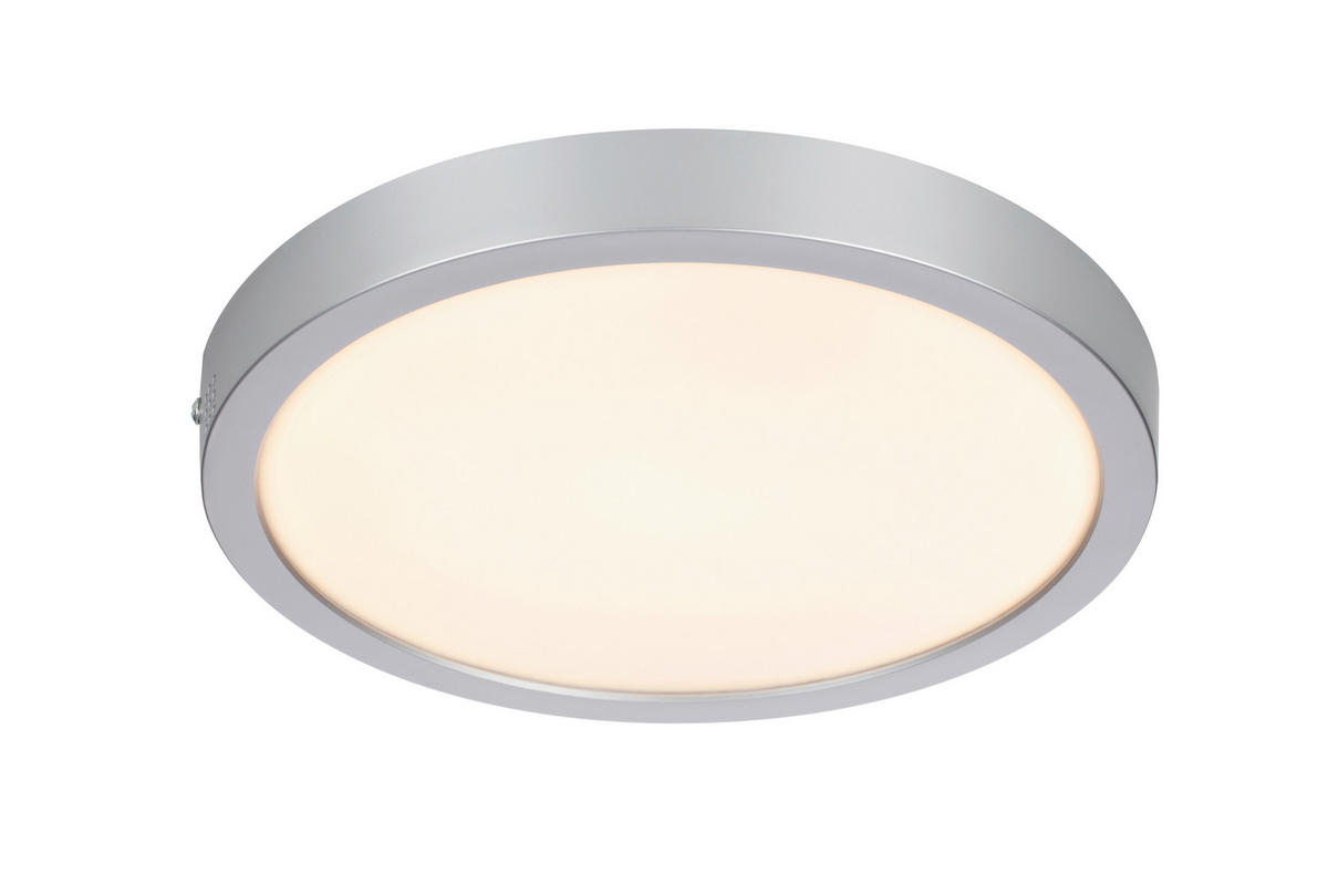 KOUPELNOVÉ STROPNÍ LED SVĚTLO, 27,5/3,1 cm  - barvy niklu, Basics, plast (27,5/3,1cm) - Celina