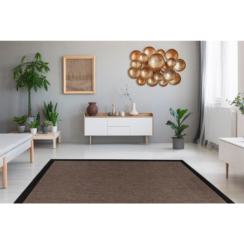 Thumbnail - Kayoom Flachwebeteppich Splash 100 Grau / Braun, Braun, Grau, Textil, Retro, rechteckig, 200x290 cm, pflegeleicht, Teppi...