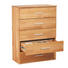 KOMMODE Kernbuche massiv Buchefarben - Buchefarben/Silberfarben, Design, Holz/Metall (80/110/40cm) - Carryhome