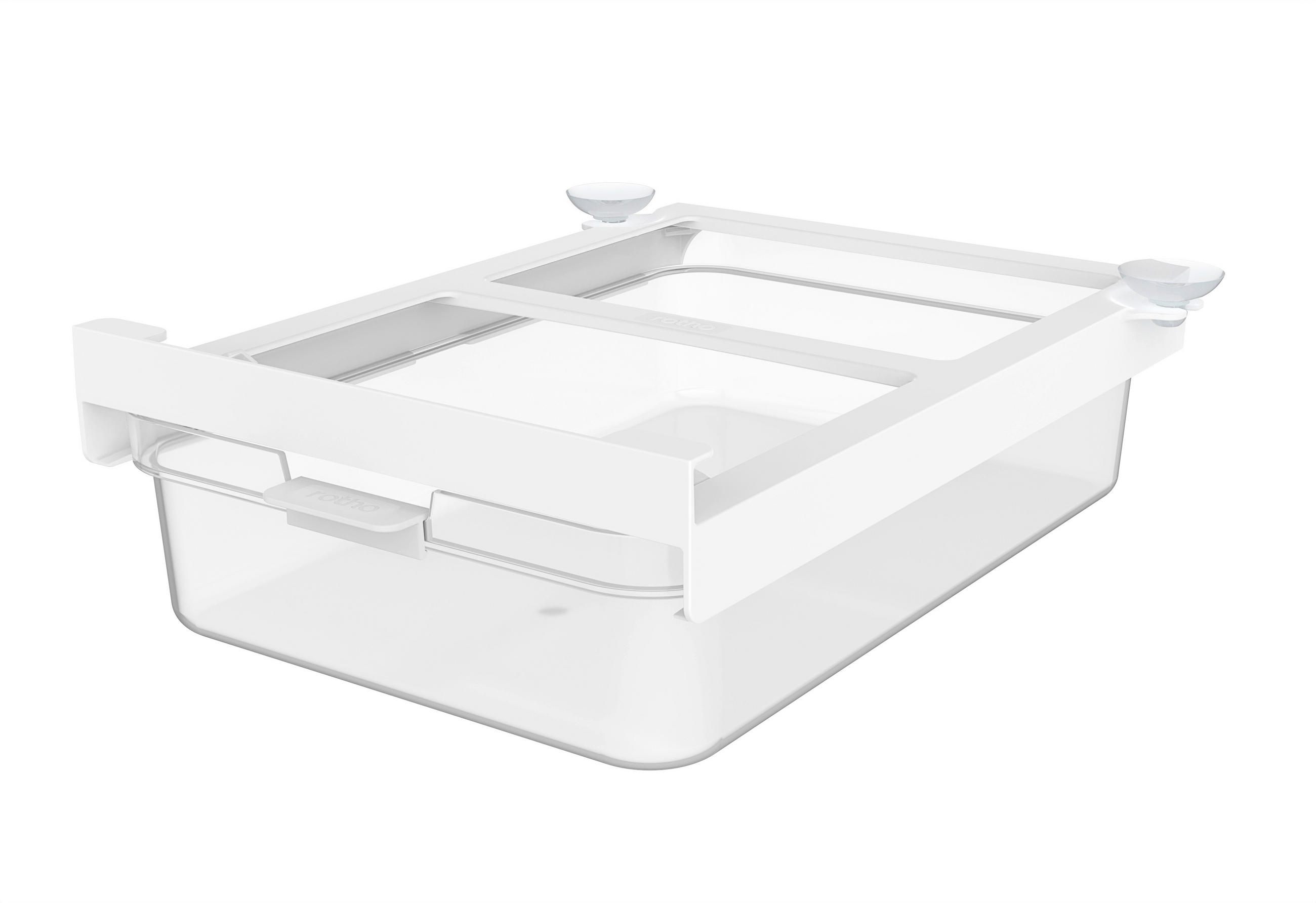 SCHUBLADENBOX     - Transparent/Weiß, Basics, Kunststoff (28,7/21,8/9,1cm) - Rotho