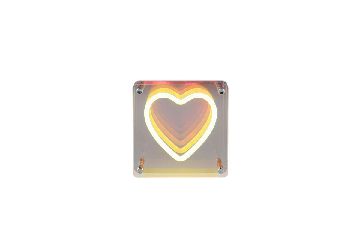LED-TISCHLEUCHTE Querido  - Transparent/Weiß, LIFESTYLE, Kunststoff (14,5/14,5/5cm)