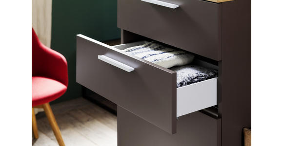 GARDEROBE 7-teilig in 181/201/35 cm - Eichefarben/Braun, Design, Glas/Holz (181/201/35cm) - Moderano