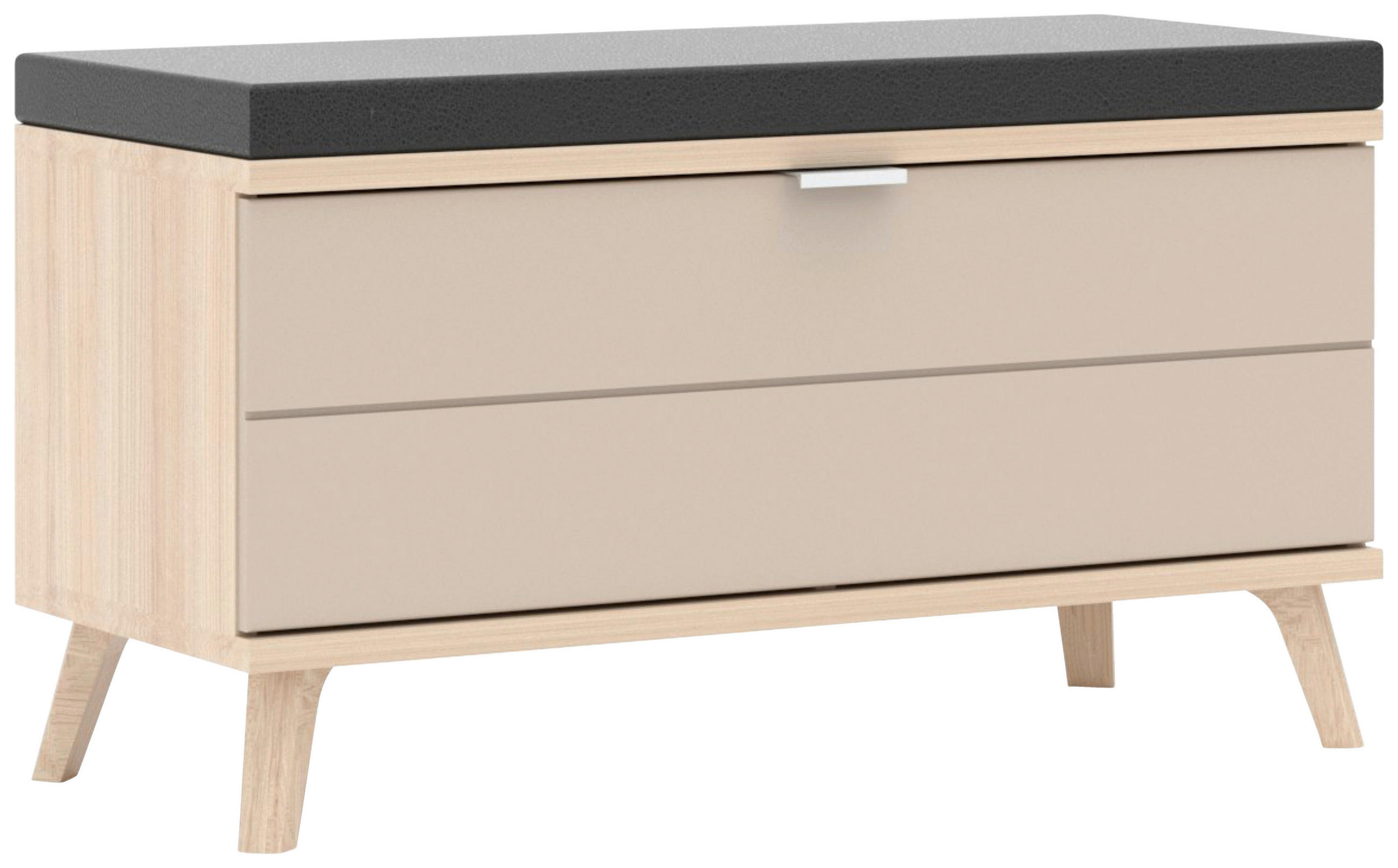 ELŐSZOBAPAD 90/51/38 cm  - világosszürke/króm, Design, faalapú anyag/textil (90/51/38cm) - Stylife