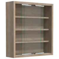HÄNGEVITRINE  in Sonoma Eiche  - Silberfarben/Sonoma Eiche, MODERN, Glas/Holzwerkstoff (37/40/10cm) - MID.YOU