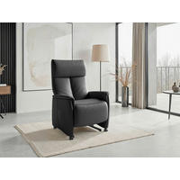 RELAXSESSEL in Leder Schwarz  - Schwarz, Basics, Leder/Kunststoff (76/114/84cm) - Sit & More