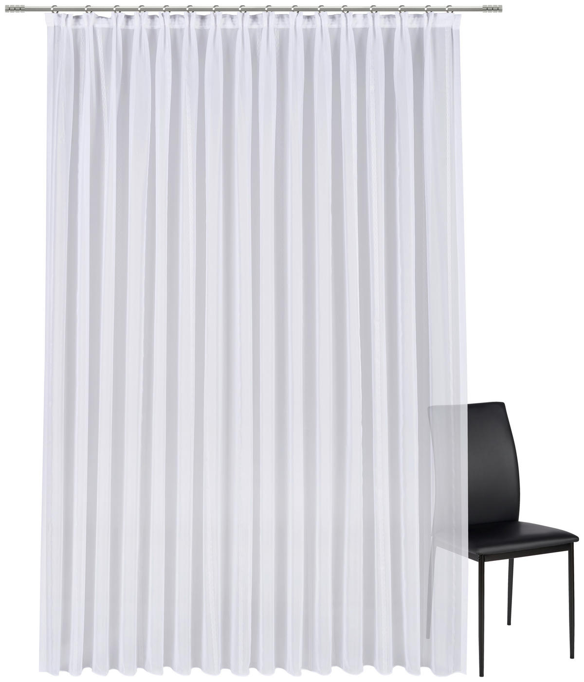 FERTIGSTORE  halbtransparent   450/145 cm  - Weiß, Basics, Textil (450/145cm) - Esposa