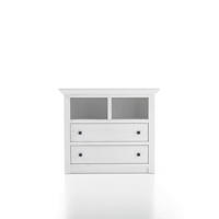 SCHUHSCHRANK Weiß, Pinienfarben  - Schwarz/Weiß, Design, Holzwerkstoff/Metall (105/90/45cm) - Modante