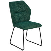 SCAUN in metal, textil verde, turcoaz  - turcoaz/verde, Design, metal/textil (49/89,5/65cm) - Novel