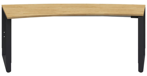 SCHREIBTISCH 200/80-100/68-82 cm in Anthrazit, Hickory - Anthrazit/Hickory, Design, Holzwerkstoff/Metall (200/80-100/68-82cm) - Moderano