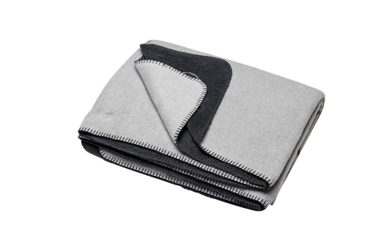 DOMÁCA DEKA, bavlna, 150/200 cm - sivá, Konventionell, textil (150/200cm) - David Fussenegger