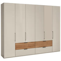 KLEIDERSCHRANK in Eichefarben, Champagner  - Champagner/Eichefarben, Design, Glas/Holzwerkstoff (300/216/58cm) - Dieter Knoll