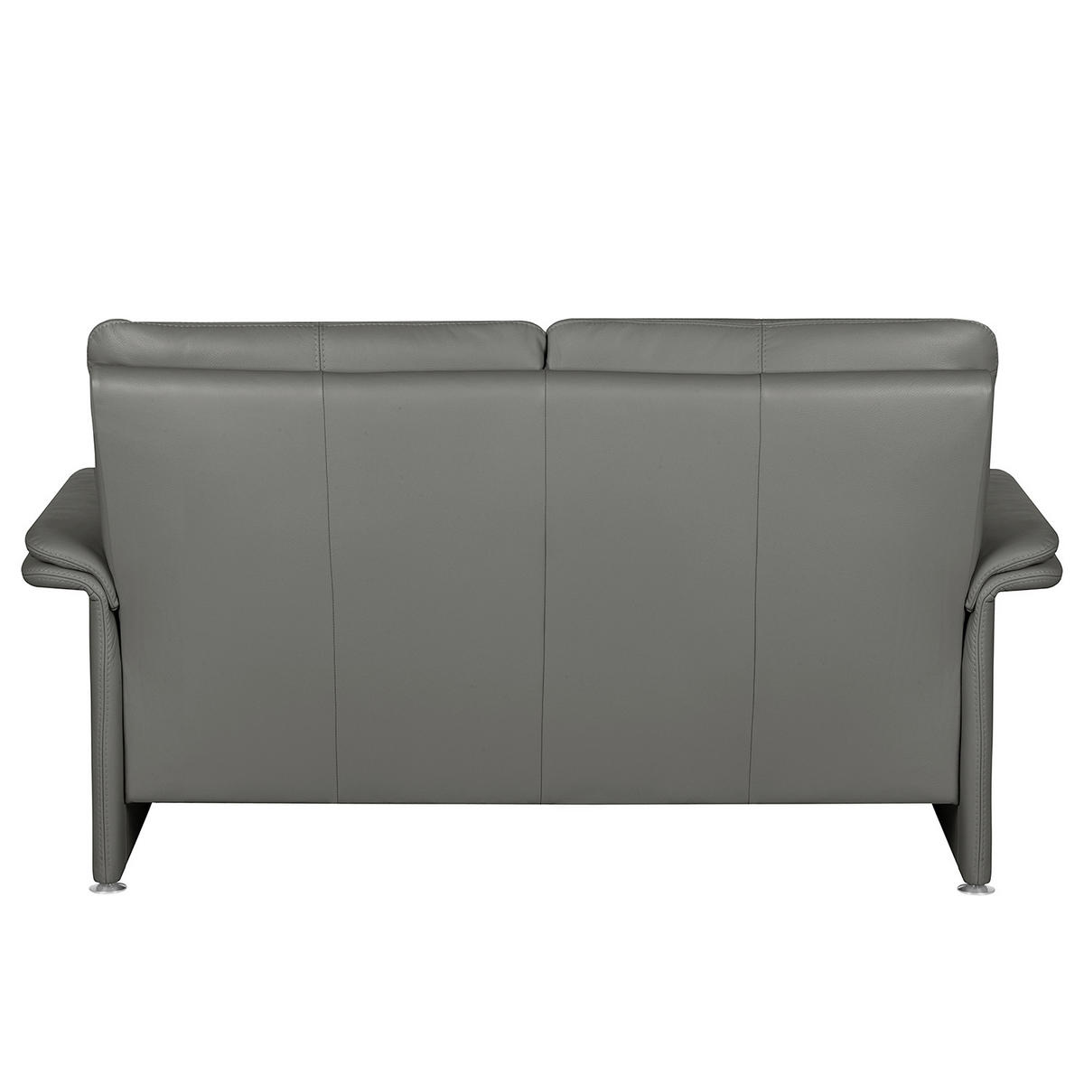 2-SITZER-SOFA Anthrazit Echtleder  - Anthrazit/Silberfarben, Design, Leder/Metall (164/90/88cm) - Livetastic