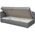 LIEGE in Flachgewebe Grau  - Schwarz/Grau, Basics, Kunststoff/Textil (205/90/95cm) - Xora