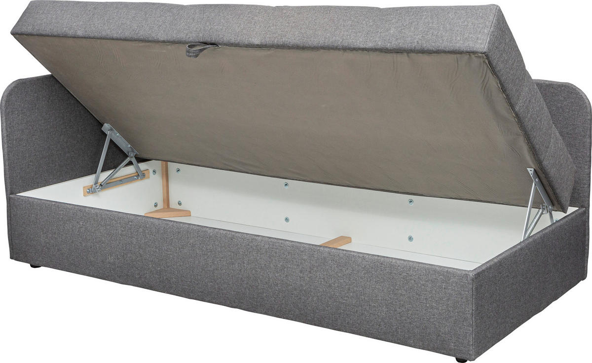 HEVERŐ textil szürke  - fekete/szürke, Basics, műanyag/textil (205/90/95cm) - Xora