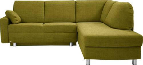ECKSOFA in Chenille Grün  227/208 cm  - Alufarben/Grün, KONVENTIONELL, Textil/Metall (227/208cm) - Sedda
