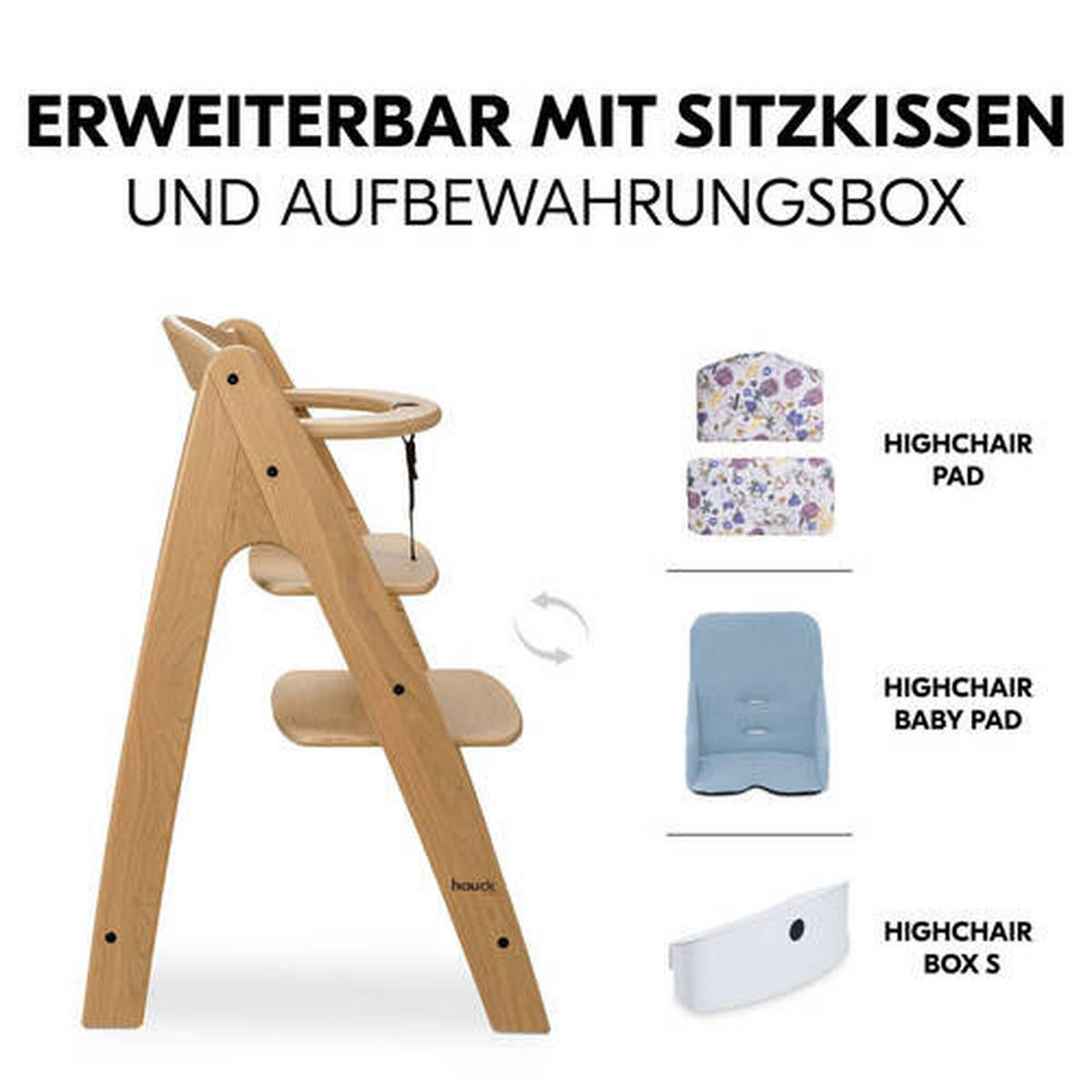 HOCHSTUHL ARKETA Eichefarben OAK  - Eichefarben, Basics, Holz (48/79/54cm) - Hauck