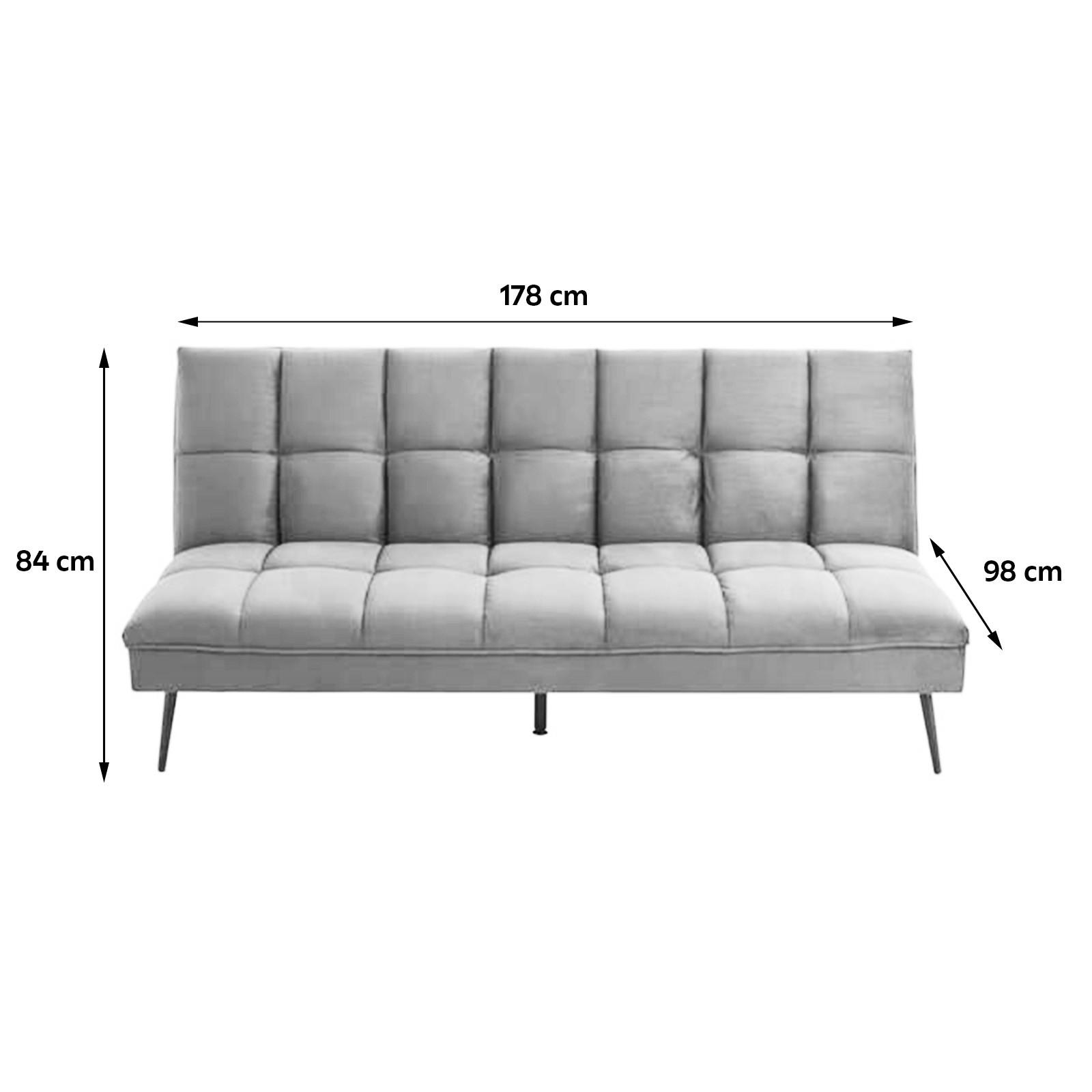 Thumbnail - Mid.you Schlafsofa, Grau, Textil, 3-Sitzer, 178x84x98 cm, Liegefunktion, Wohnzimmer, Sofas & Couches, Schlafsofas, Klapp...