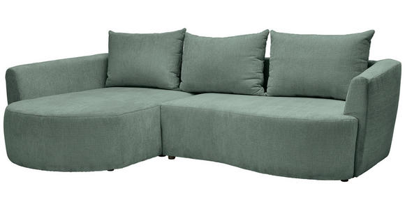 ECKSOFA  in Chenille Dunkelgrün  - Dunkelgrün/Schwarz, MODERN, Kunststoff/Textil (179/287cm) - Carryhome