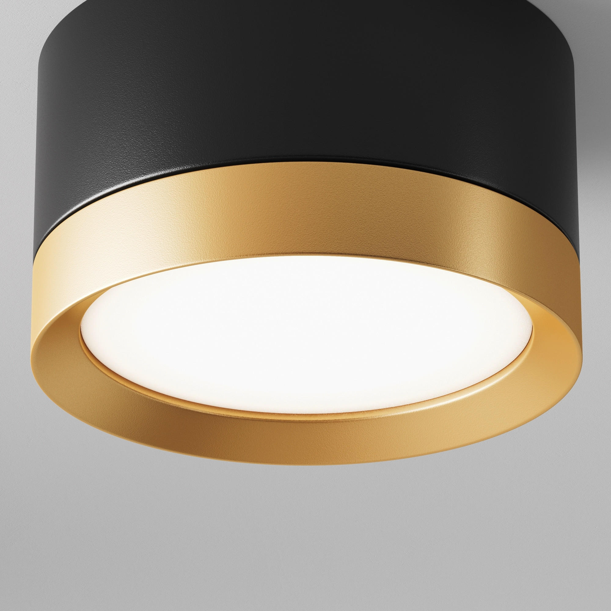 AUFBAULEUCHTE 8,5/5 cm   - Goldfarben/Schwarz, Trend, Kunststoff/Metall (8,5/5cm) - MAYTONI