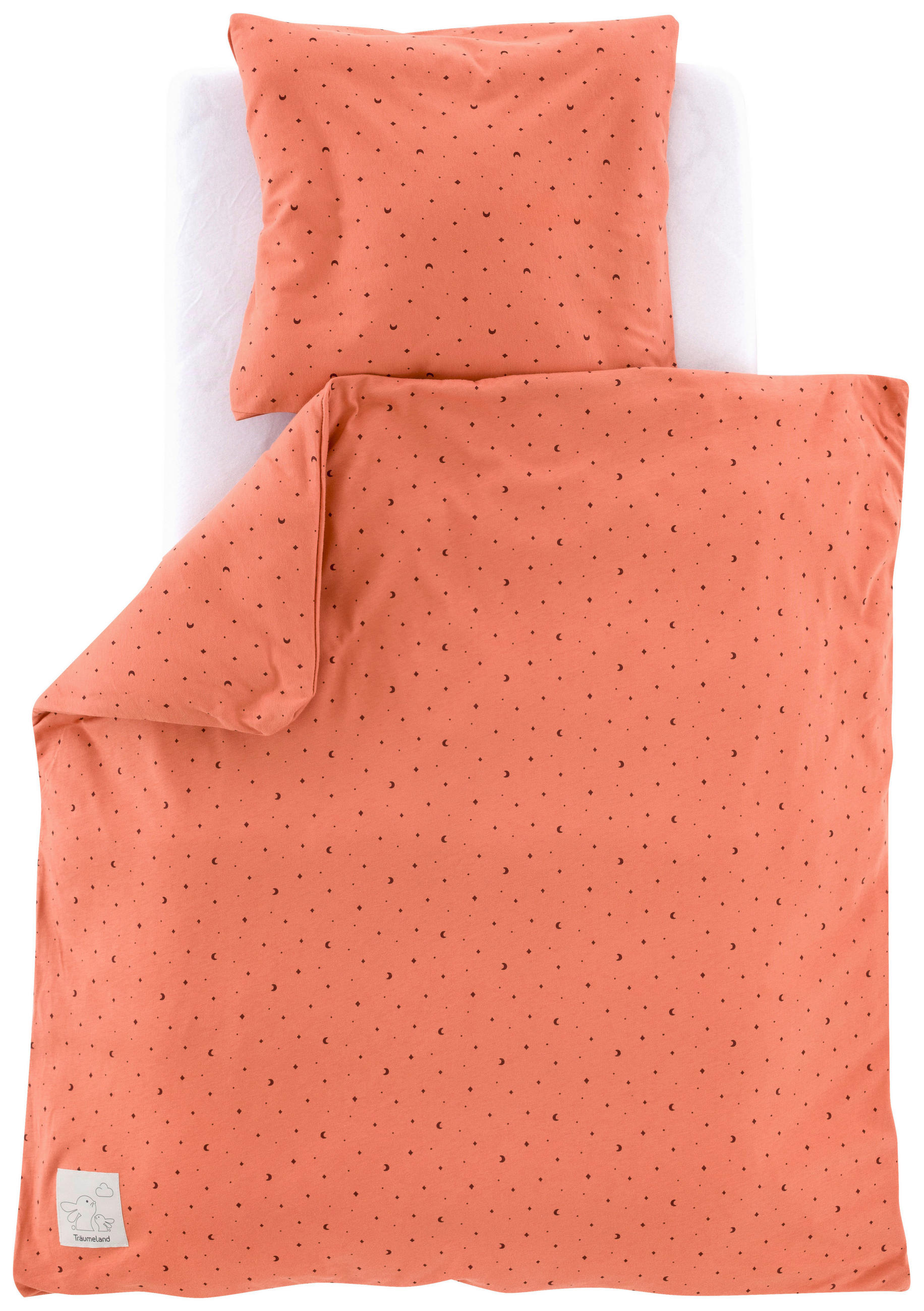BABYBETTWÄSCHE MOON ROST Jersey 80/80 cm  - Rostfarben, Basics, Textil (80/80cm) - Träumeland