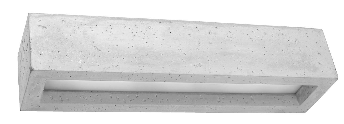 WANDLEUCHTE Vega 50/12/10 cm  - Hellgrau, KONVENTIONELL, Glas/Stein (50/12/10cm)