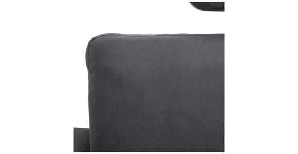 ECKSOFA  in Mikrofaser Anthrazit  180/302 cm  - Anthrazit/Schwarz, KONVENTIONELL, Textil/Metall (180/302cm) - Carryhome