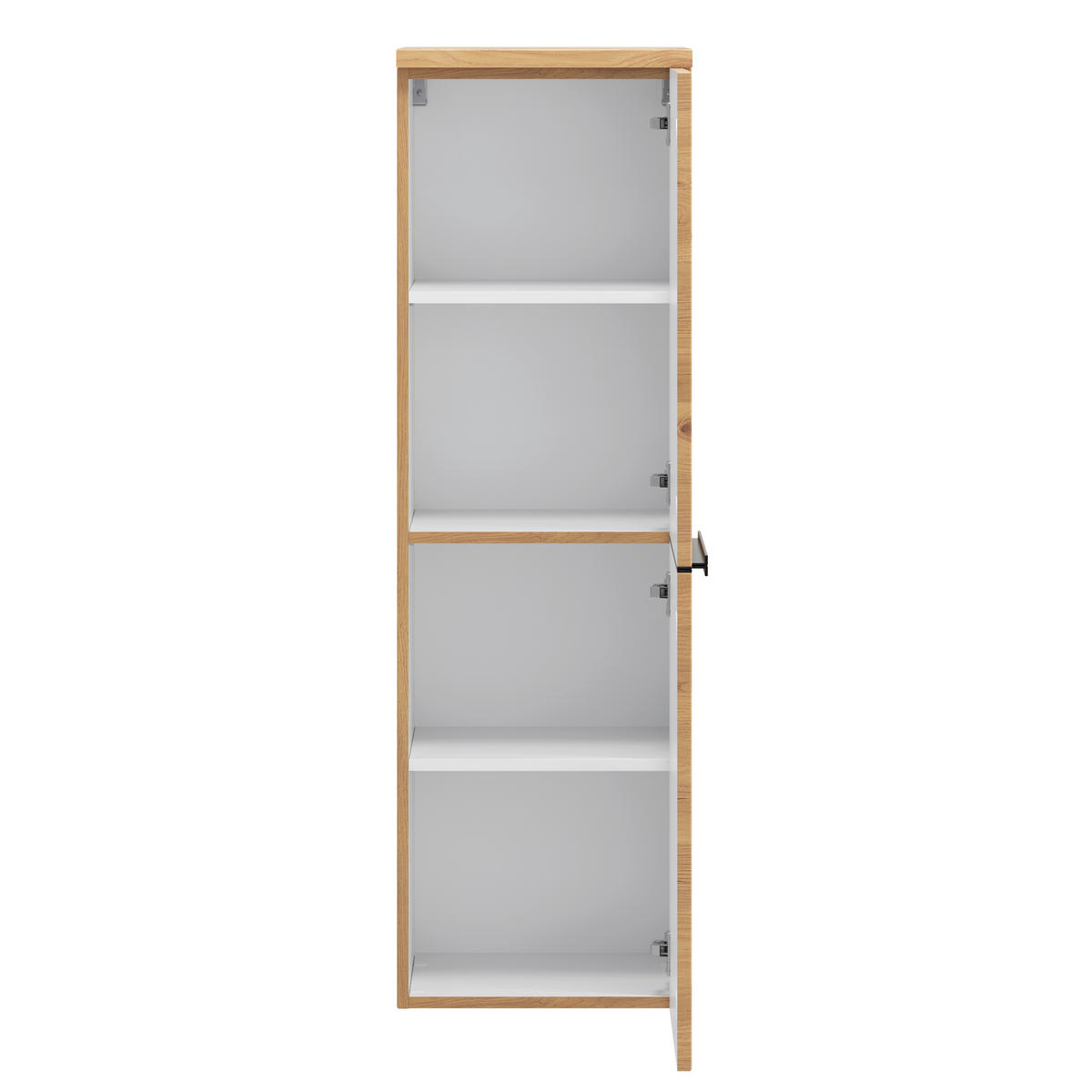 MIDISCHRANK 40/130/35 cm  - Wildeiche/Schwarz, KONVENTIONELL, Holzwerkstoff/Metall (40/130/35cm) - Xora
