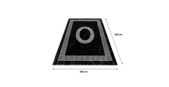 WEBTEPPICH 160/230 cm Plus Black Schwarz, Weiß  - Schwarz/Weiß, Design, Textil (160/230cm) - Novel