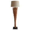 STEHLEUCHTE  30/175/30 cm   - Schwarz/Naturfarben, Design, Holz/Textil (30/175/30cm) - P & B
