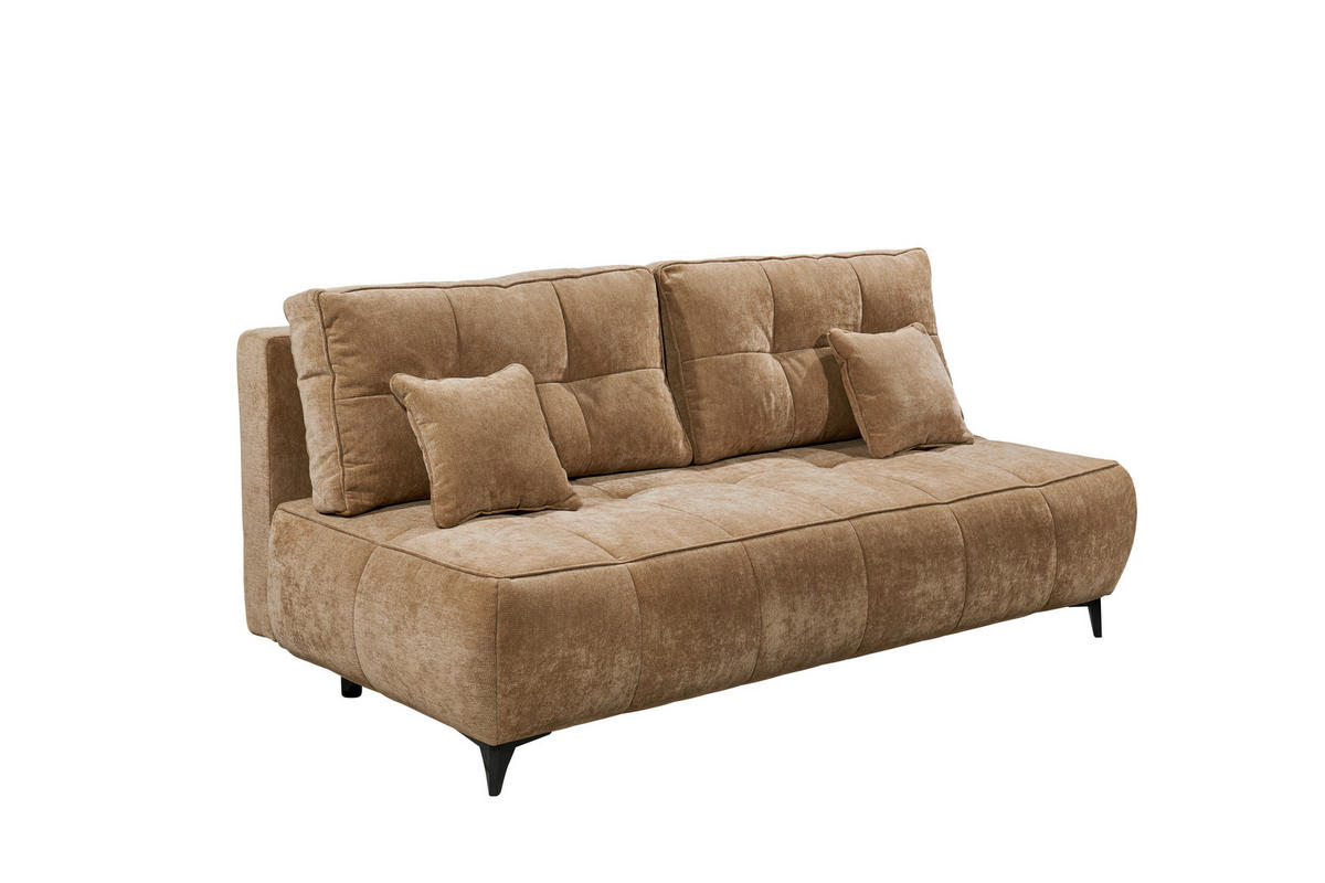 SCHLAFSOFA ELISA in Webstoff Braun  - Schwarz/Braun, MODERN, Kunststoff/Textil (215/96/106cm) - MID.YOU